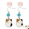 LUV HER Squishmallows Hypoallergenic Earrings for Girls 1 Pink Stud and 1 Squish Fishhook Drop Set with Charms One Size Fits All Ages 8