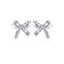 Reffeer Solid 925 Sterling Silver Bow Stud Earrings for Women Teen Girls Small Ribbon Stud Earrings Bowknot ASilver