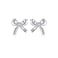Reffeer Solid 925 Sterling Silver Bow Stud Earrings for Women Teen Girls Small Ribbon Stud Earrings Bowknot ASilver
