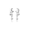 SLUYNZ 925 Sterling Silver Tiny Moon Star Earrings Studs for Women Teen Girls Small Moon Studs Earrings Star Drop ASilver