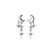 SLUYNZ 925 Sterling Silver Tiny Moon Star Earrings Studs for Women Teen Girls Small Moon Studs Earrings Star Drop ASilver