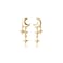 SLUYNZ 925 Sterling Silver Tiny Moon Star Earrings Studs for Women Teen Girls Small Moon Studs Earrings Star Drop BGold Plated