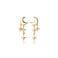 SLUYNZ 925 Sterling Silver Tiny Moon Star Earrings Studs for Women Teen Girls Small Moon Studs Earrings Star Drop BGold Plated