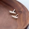 SLUYNZ Genuine 925 Sterling Silver Tiny Feather Studs Earrings for Women Teen Girls Sterling Silver Tiny Studs Earrings Color 1