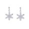 SLUYNZ Solid 925 Sterling Silver Sparkling CZ Snowflake Studs Earrings for Women Teen Girls Snowflake Earrings Studs ASterling Silver