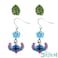 LUV HER Stitch Hypoallergenic Earrings 1 Leaf Stud 1 Stitch Fishhook Drop Earring Set with Charms One Size Fits All Disney Accessories for Girls Ages 4