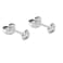 BelezaDosas 1 Pair Implant Grade Titanium Stud Earrings Set Hypoallergenic 3mm 4mm 5mm 6mm Cubic Zirconia G23 Titanium Earring Studs for Women Men for Sensitive Ear 4mm clear