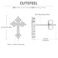 CUTEFEEL 18K White Gold Plated Sterling Silver Cross Stud Earrings for Women Men CZ Cross Stud Hypoallergenic Jewelry Gift