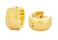 Edforce Stainless Steel Brushed Center Polished Edge Small Huggie Hoop Earrings Gold