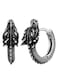 FaithHeart Dragon Earrings for Men Stainless Steel Punk Biker Stud Earrings Punk Rock Silver Round Stud Earrings