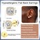FASACCO 14K Flat Back Round Square Stud Earrings for Men Women Large Big Cubic Zirconia Stud Earrings Mens Earrings Flatback Earrings