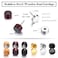 FIBO STEEL 6 Pairs Stud Earrings for Men Women Ear Piercing Ear Plugs Tunnel 18G6MM