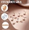 GEMQUEEN Flat Back Earrings Studs Hypoallergenic 14K Rose Gold Plated Sterling Silver Earring for Cartilage Helix Conch Tragus Piercing Jewelry 3 Pairs Screw Back CZ Opal Earings Sets for Women Men
