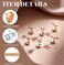 GEMQUEEN Flat Back Earrings Studs Hypoallergenic 14K Rose Gold Plated Sterling Silver Earring for Cartilage Helix Conch Tragus Piercing Jewelry 3 Pairs Screw Back CZ Opal Earings Sets for Women Men