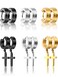 Hicarer 6 Pairs Cross Hoop Dangle Earrings Black Silver Gold Punk Hoop Stud Earring for Men WomenStyle Set 1