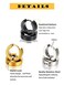Hicarer 6 Pairs Cross Hoop Dangle Earrings Black Silver Gold Punk Hoop Stud Earring for Men WomenStyle Set 1