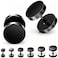 MHWTTY Hypoallergenic Black Dot Stud Earrings for Men Women Flat Back Stainless Steel Cartilage Piercing Ear Tunnel 5mm10mm 6PairsBlackStuds
