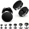 MHWTTY Hypoallergenic Black Dot Stud Earrings for Men Women Flat Back Stainless Steel Cartilage Piercing Ear Tunnel 5mm10mm 6PairsBlackStuds