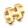 Jstyle Stainless Steel Mens Womens Clip On Earrings Hoop Huggie NonPiercing Hypoallergenic Yellow