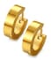 Jstyle Stainless Steel Unique Small Hoop Earrings for Men Huggie Earrings 1 Pairs Gold
