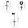 NEWITIN 9 Pairs Cross Earrings for Men Women Stainless Steel Earring Set