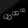 VOLUKA Pack of Titanium Surgical Stainless Steel Hoop Earrings White Gold Plated Hypoallergenic for Sensitive Ears Body Piercing Small Nose Rings