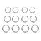 VOLUKA Pack of Titanium Surgical Stainless Steel Hoop Earrings White Gold Plated Hypoallergenic for Sensitive Ears Body Piercing Small Nose Rings