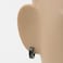 Steelmeup Pair Stainless Steel Black Stripes Huggie Hoop Earrings