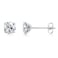 PATISORNA 925 Sterling Silver 5mm Long Post Cubic Zirconia Stud Earrings for Women Men Platinum Plated CZ Studs Earrings Hypoallergenic
