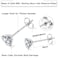 PATISORNA 925 Sterling Silver 5mm Long Post Cubic Zirconia Stud Earrings for Women Men Platinum Plated CZ Studs Earrings Hypoallergenic