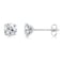 PATISORNA 925 Sterling Silver 5mm Long Post Cubic Zirconia Stud Earrings for Women Men Platinum Plated CZ Studs Earrings Hypoallergenic