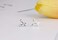 LARVOVUE Silver Scissors Studs Earrings Gifts for Men Women Silver Scissors Jewelry