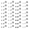 THUNARAZ 16 Pairs Tiny Cartilage Stud Earrings for Women Men Surgical Steel Flat Back Cartilage Earrings Hypoallergenic Cubic Zirconia Ball Studs Earrings 2mm 3mm Tragus Helix Piercing Black Tone