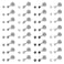 THUNARAZ 16 Pairs Tiny Cartilage Stud Earrings for Women Men Surgical Steel Flat Back Cartilage Earrings Hypoallergenic Cubic Zirconia Ball Studs Earrings 2mm 3mm Tragus Helix Piercing Black Tone