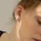 ZQGOFPT Titanium Stud Earrings for Women Men Hypoallergenic Double Side 5A Cubic Zirconia Flat Back Earrings Birthstone Stud Jewelry 6mm EmeraldMay means Lucky