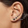 VOLUKA Titanium Earrings for Sensitive Ears 1 Pairs Screw Back Hypoallergenic Surgical Grade Titanium Cubic Zirconia Stud Earrings for Women Men Green