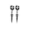 PJWONG Unisex Gothic Punk Black Stainless Steel Dagger Cross Sword Dangle Earrings Piercing Jewelry Huggie Hoop Earring for Men Women Teens BlackCross Sword