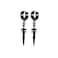 PJWONG Unisex Gothic Punk Black Stainless Steel Dagger Cross Sword Dangle Earrings Piercing Jewelry Huggie Hoop Earring for Men Women Teens BlackCross Sword