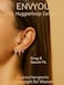ENVYOU 316L Surgical Steel Huggie Hoop EarringsDainty Pave Cubic Zirconia Cartilage Tiny Earring for Sensitive Ears Hypoallergenic Lightweight Silver 20G68101214mm