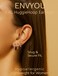 ENVYOU 316L Surgical Steel Huggie Hoop EarringsDainty Pave Cubic Zirconia Cartilage Tiny Earring for Sensitive Ears Hypoallergenic Lightweight Silver 20G68101214mm