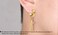 CCBFY Nonpierced Earrings Set for Men Women Cross Titanium Steel Hoop Dangle Clip On Earring Gold