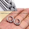 XHBTS Men Hoop Earrings With Cross Feather Cone Ball Chain Dangle Silver Stainless Steel Punk Hip Hop Rock Gothic Style Kpop Earrings For Men Women with Mini Cloth and Mini Box