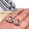 XHBTS Men Hoop Earrings With Cross Feather Cone Ball Chain Dangle Silver Stainless Steel Punk Hip Hop Rock Gothic Style Kpop Earrings For Men Women with Mini Cloth and Mini Box