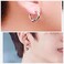 XHBTS Men Hoop Earrings With Cross Feather Cone Ball Chain Dangle Silver Stainless Steel Punk Hip Hop Rock Gothic Style Kpop Earrings For Men Women with Mini Cloth and Mini Box