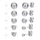 MDFUN 5 Pairs Surgical Stainless Steel Round Ball Stud Earrings Set for Women Men 37mm