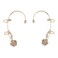ZuDaling 2PCS Womens ClipOn Rose Flower Ear Bone Clip Ear Clip Butterfly Rose Ear Clips