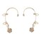 ZuDaling 2PCS Womens ClipOn Rose Flower Ear Bone Clip Ear Clip Butterfly Rose Ear Clips