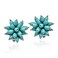 AeraVida Colorful and Chic Simulated Blue Turquoise Stone Cluster and Sterling Silver ClipOn Earrings for Vibrant and Unique Fashion Accessories with a Bohemian Vibe