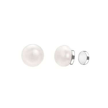 Airokiy Pearl Clip On Earrings Magnetic for Women Silver Magnetic Pearl Earrings for Non Pierced Ears 6mm