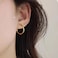 Amoina Clip On Hoop Earrings for Women Silver and GoldTone Brass Spring Hoops for NonPierced Ears